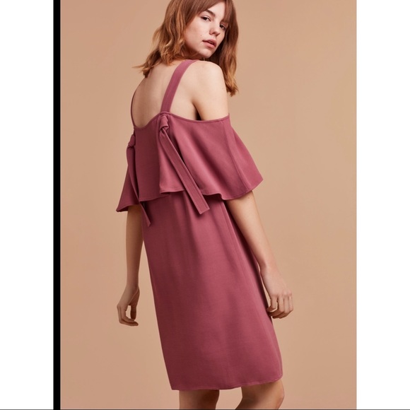Aritzia Wilfred Ellipse cold shoulder dress - Picture 2 of 5